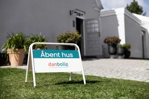 danbolig åbent hus-skilt